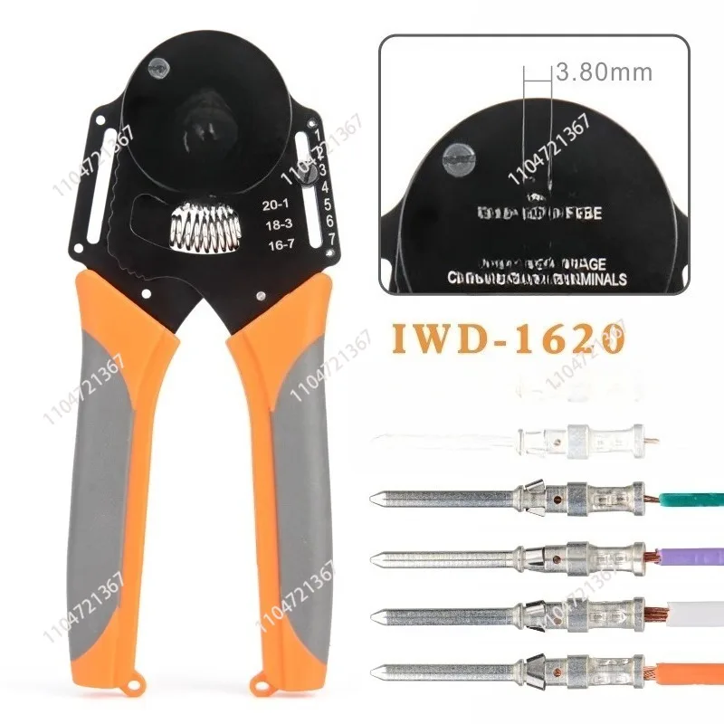 مناسبة لمشبك تجعيد موصل IWD-12 IWD-16 IWD-20، مشبك طرفي للسيارات #2