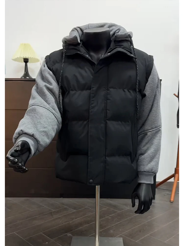 

Cleanfit Detachable Vest Cotton Jaet Men's Winter Trendy High-End Sensation Hooded Coat Casual Loose Fit Teenager Warmth