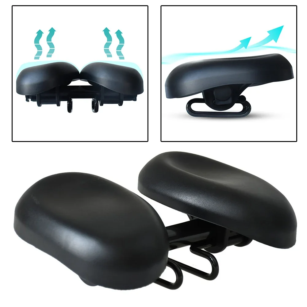 

Comfortable Cycling Saddle - Widened Thickened Shock-Absorbing & Adjustable Bike Seat Wide Compatibility