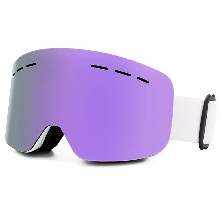 Gafas de esquí de doble capa con logotipo personalizado para hombre y mujer, máscara de esquí grande antivaho, UV400, gafas de Snowboard para nieve