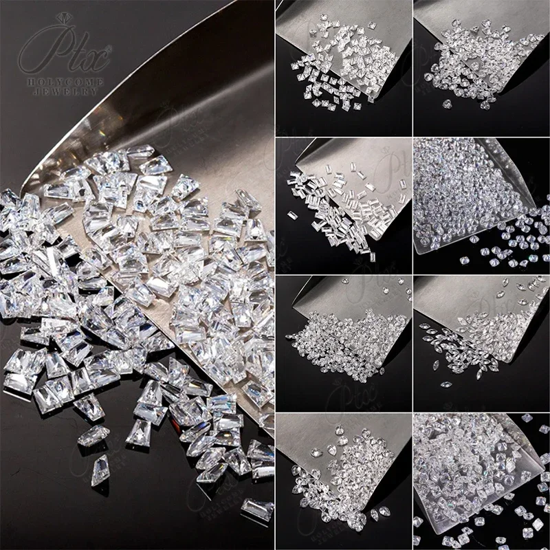 

Mulitiple Shape Melee Loose Moissanite Mini Size D Color Stones Marquise Pear Oval Princess Rectangle Moissanite Gems For Jewel
