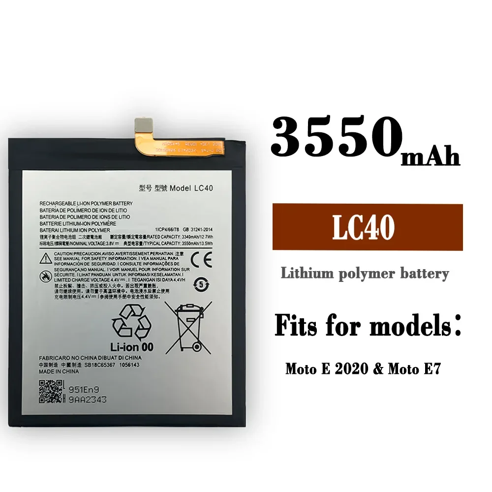 LC40 3550mAh Li-ion Polymer Battery For Motorola MOTO E7/ E 2020 Phone batteries