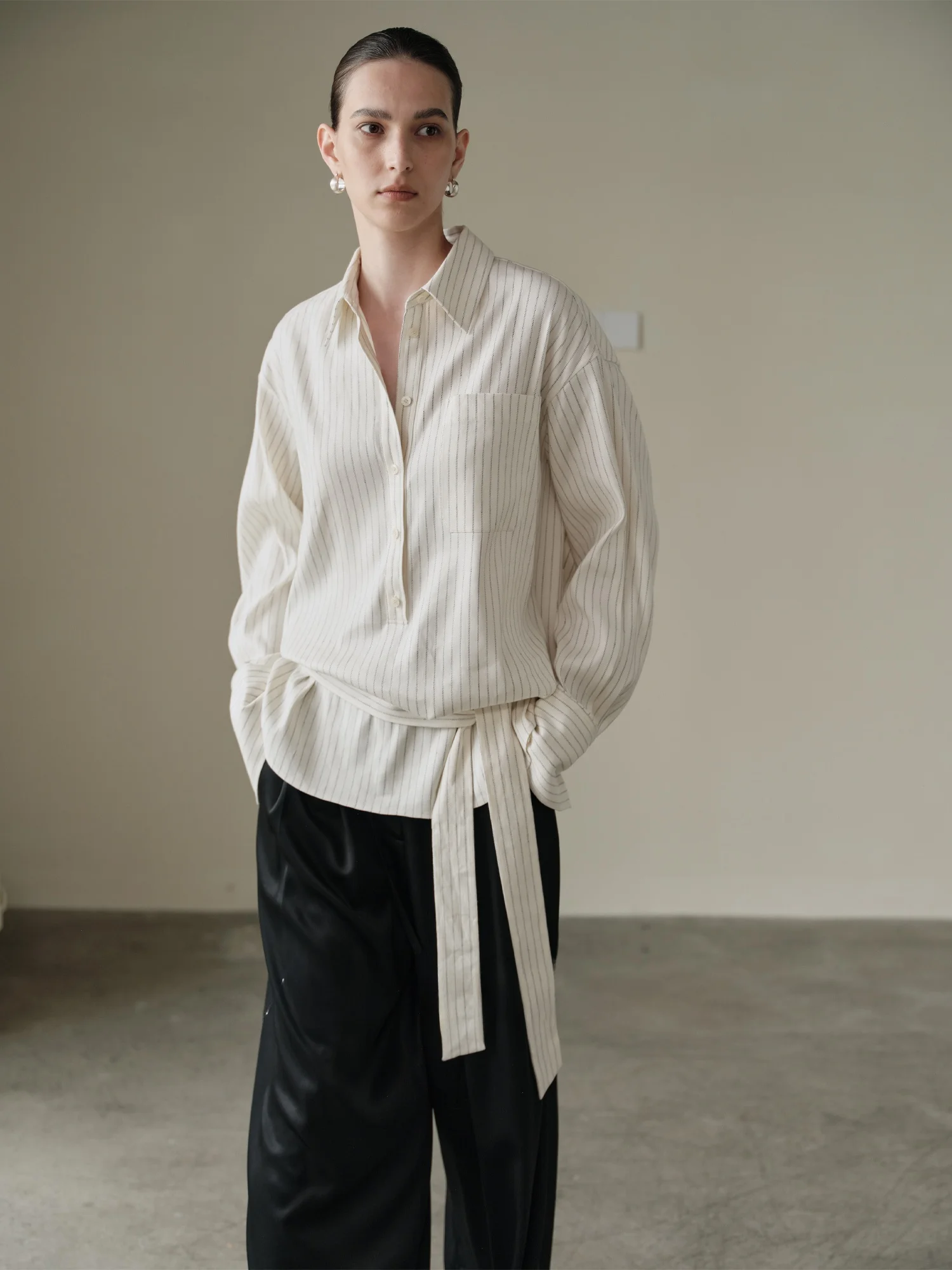 

Ox Fabric Linen Comfortable Flexible Wide Waist Belt f Open OS irt Striped Loose Fit Women's Busin Casual irt