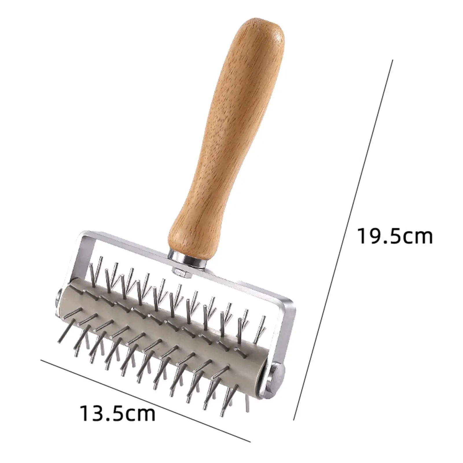 Stainless Steel Dough Roller Wheel Hole Punch Rolling Pins Pizza Dough Roller