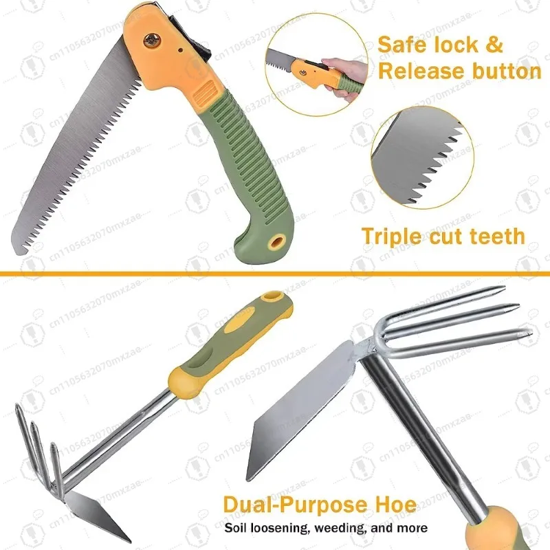 مجموعة أدوات سقي مجرفة ومشط عالية الجودة، أدوات يدوية لزراعة الحديقة، مجموعة البستنة المنزلية #4