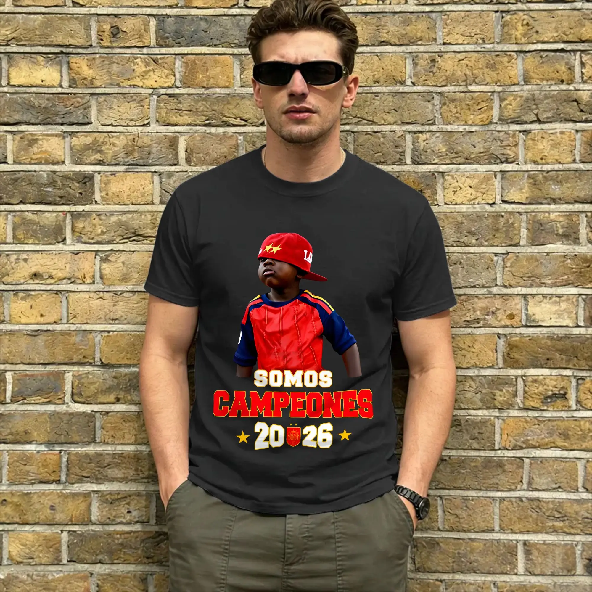 Футболка Lamine Keyne Yamal Meme, пляжная футболка с принтом, мужская футболка из чистого хлопка с круглым вырезом, большие размеры 5XL, футболки с коротким рукавом