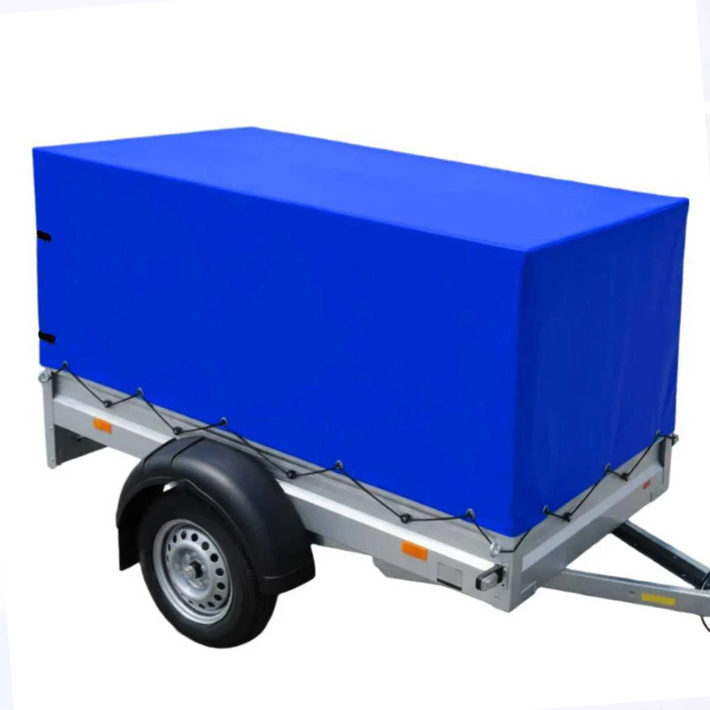 1PC Trailer Cover 210*114*90cm 420D Utility Trailer Cover Waterproof Windproof Heavy Duty Black Dump Trailer Covers Home Parts