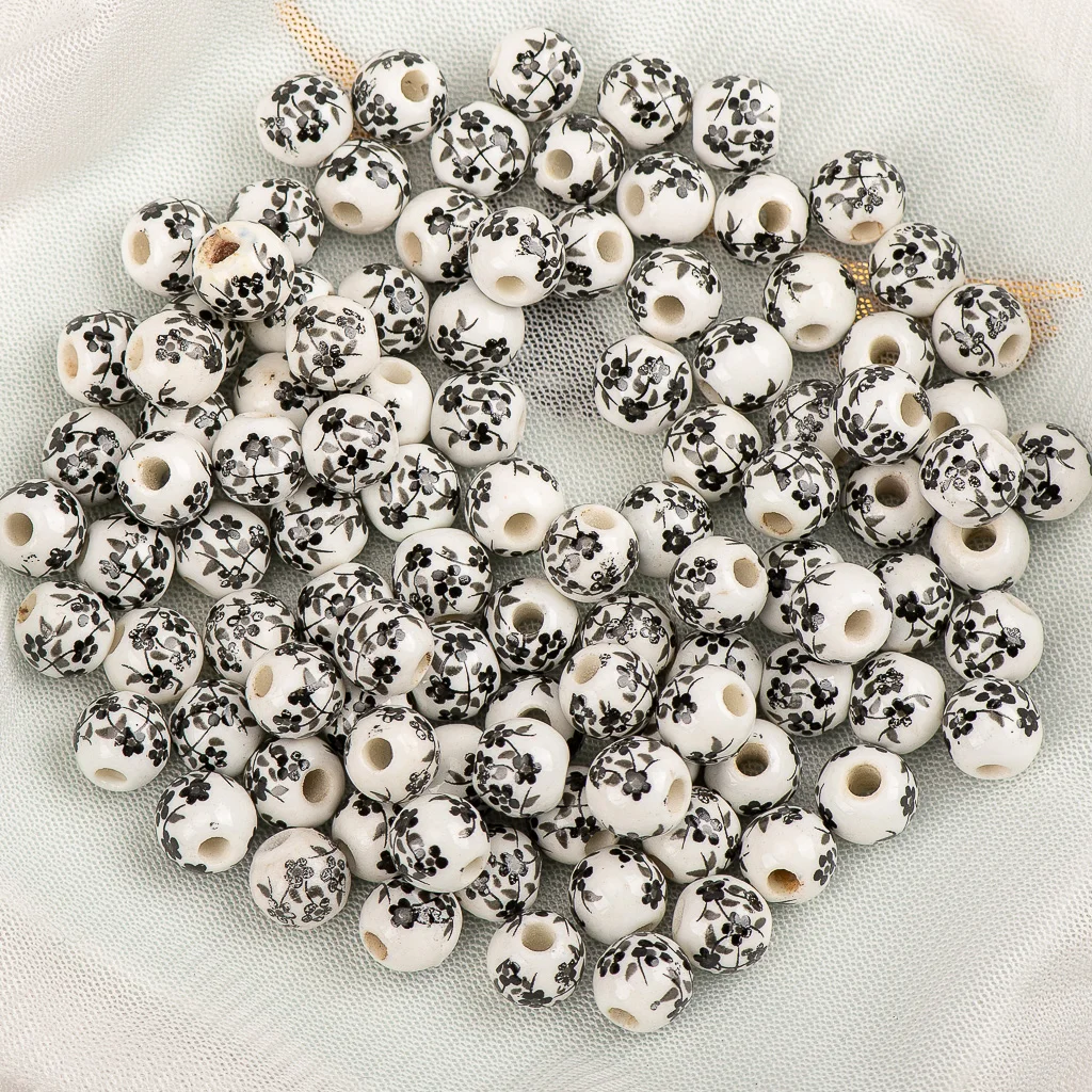 Jingdezhen-ceramic beads for jewelry making, 8 #50PCs, lot of beads, sale by bags, # a401a