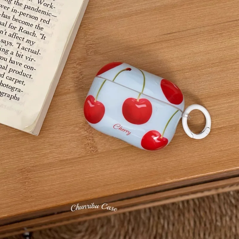 

insCreative Red Cherry Suitableairpodspro3Protective Sleeve2Apple Wireless Bluetooth3GenerationPro2Earphone sleeves