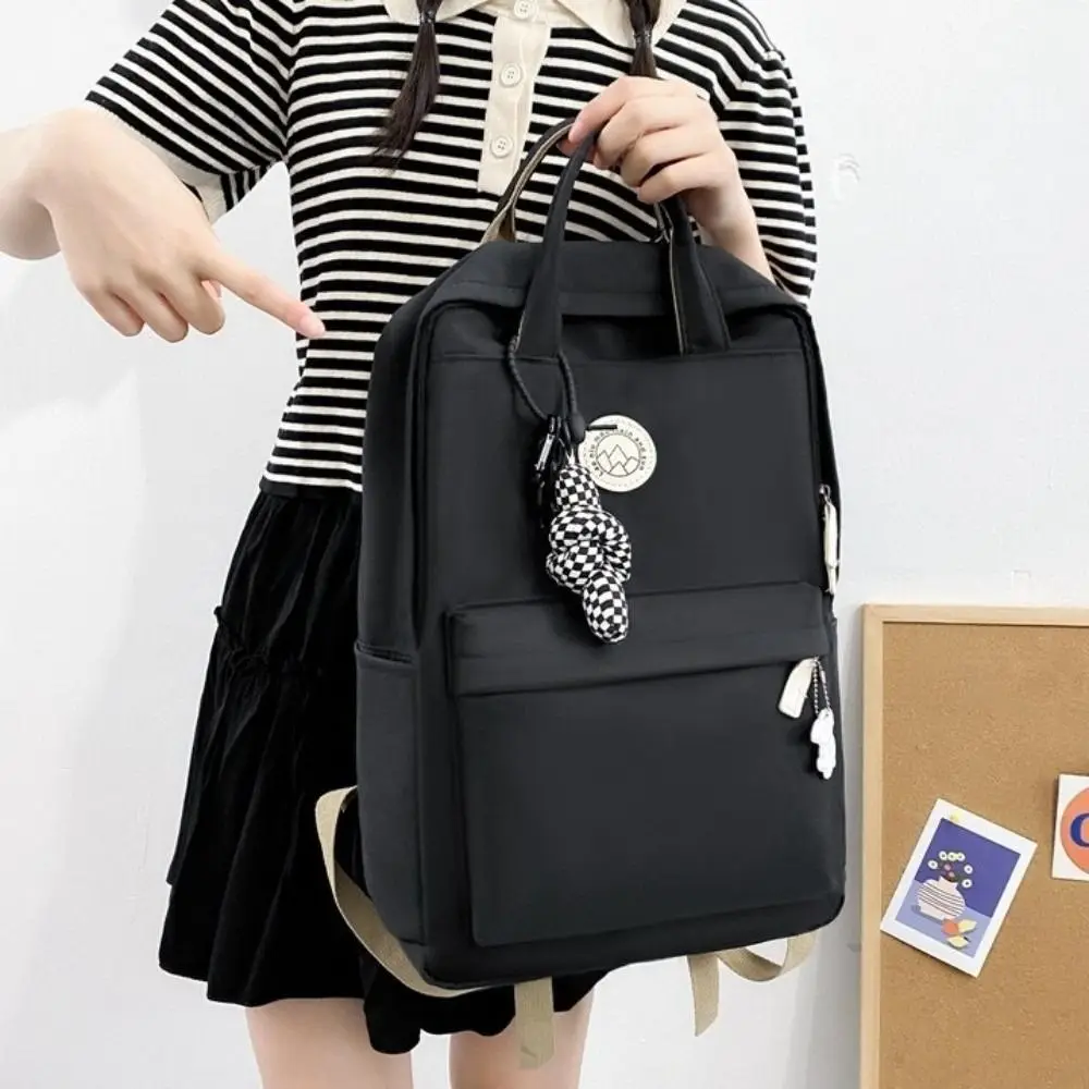 

Fashion Waterproof Women Backpack Large Capacity Nylon Travel Backpack Ergonomic Solid Color Laptop Book Bag College Student