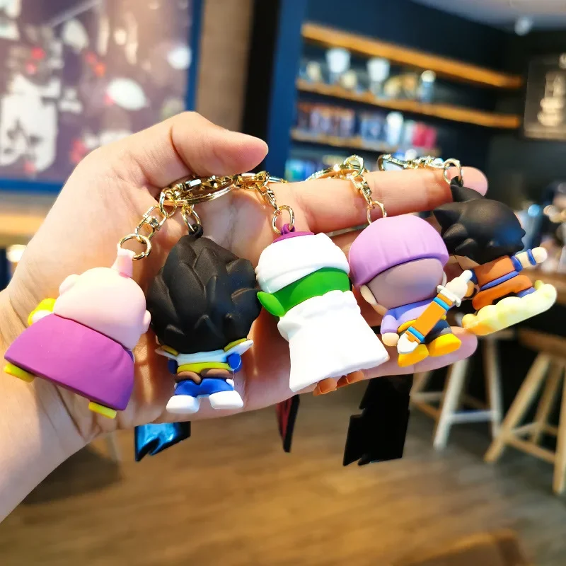 Dragon Ball Q version cartoon anime characters car pendants bag model Sun Wukong turtle hermit Piccolo series keychain