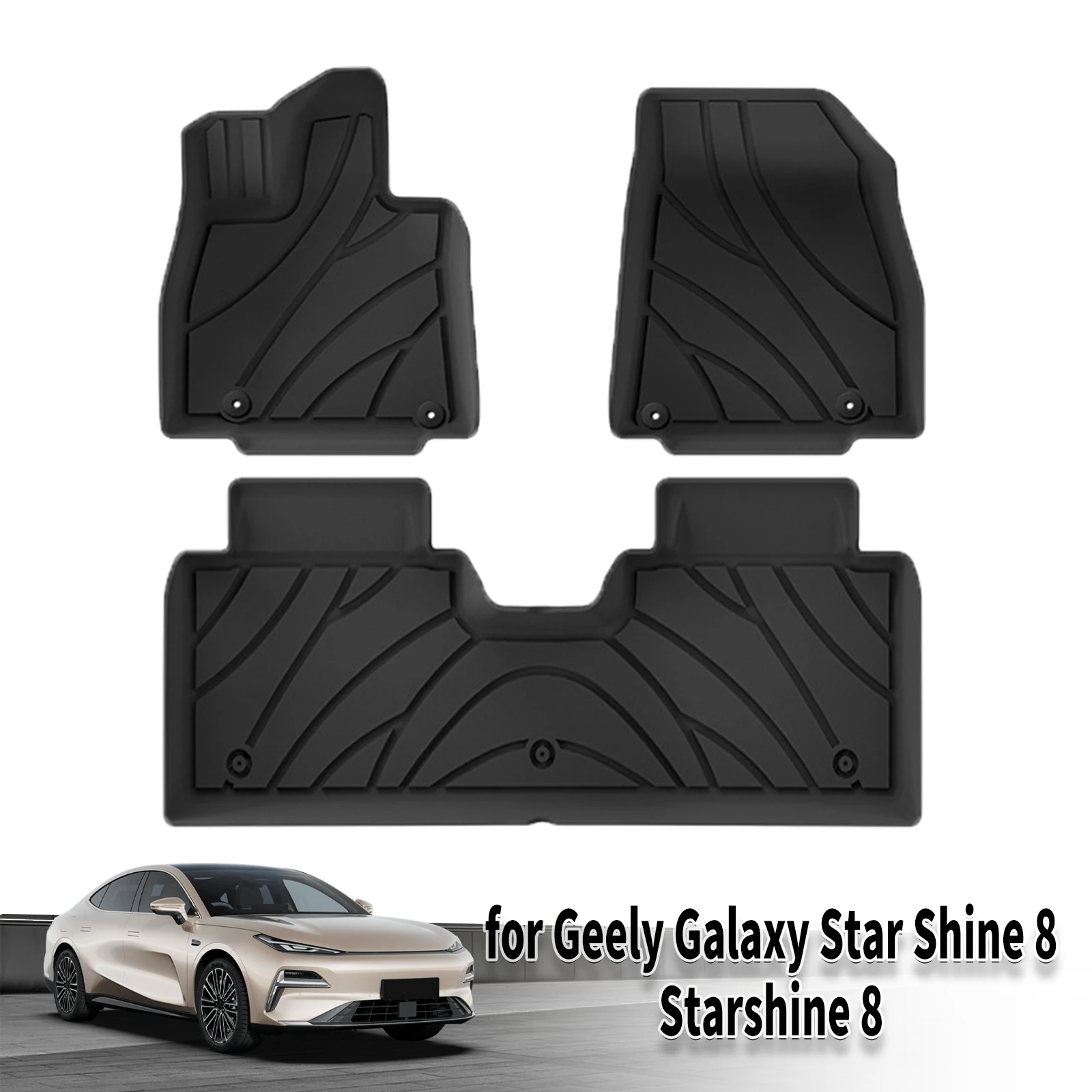 for Geely Galaxy Star Shine 8 Starshine 8 2025 2026 Eco TPE Car Floor & Trunk Mats, All-Weather Protection (Not For RHD)