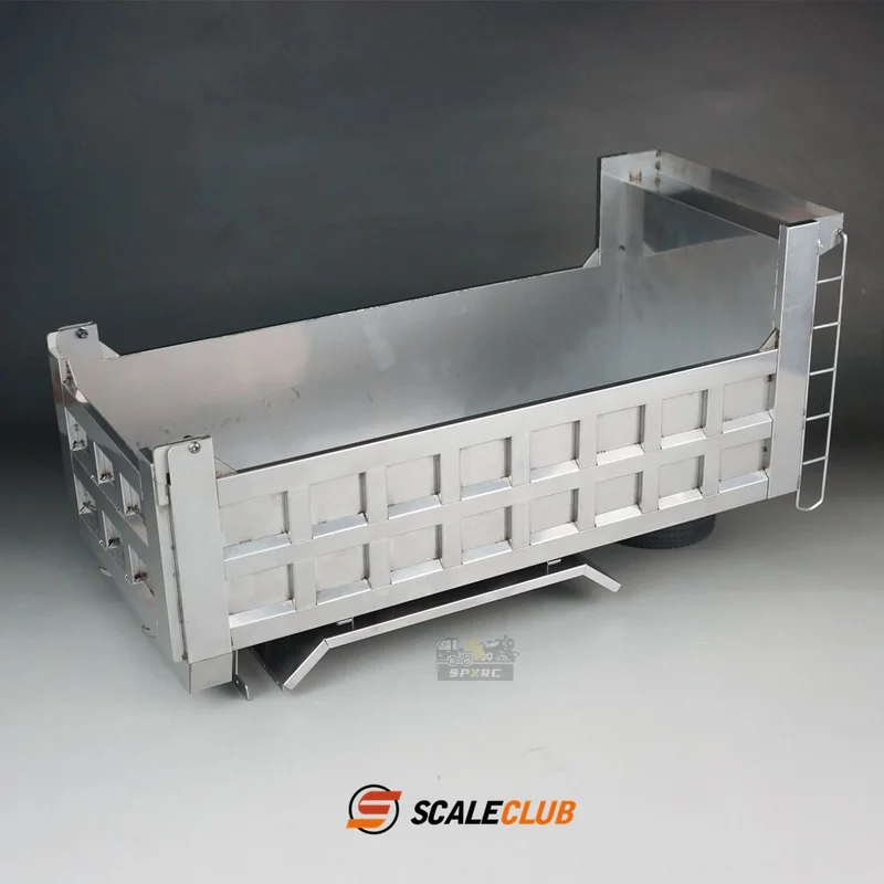 Scaleclub Stainless Steel Sheet Metal Domestic Mud Head Square Bucket 1/14 Carriage Body For Tamiya  Lesu Rc Truck