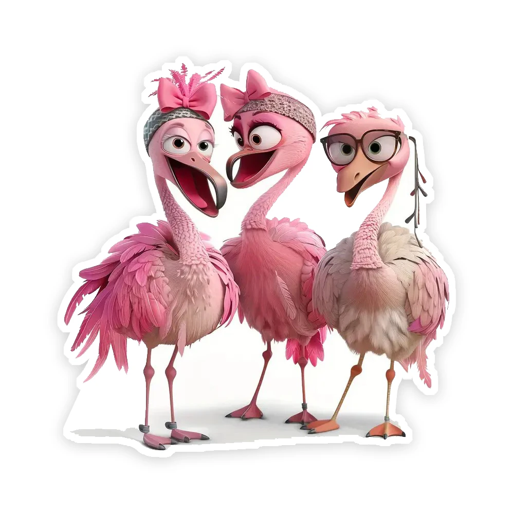 

Pink Flamingo Decal Sticker - Self-Adhesive Car Window, Wall & Laptop Decoration - Durable Automotive Exterior Accessories