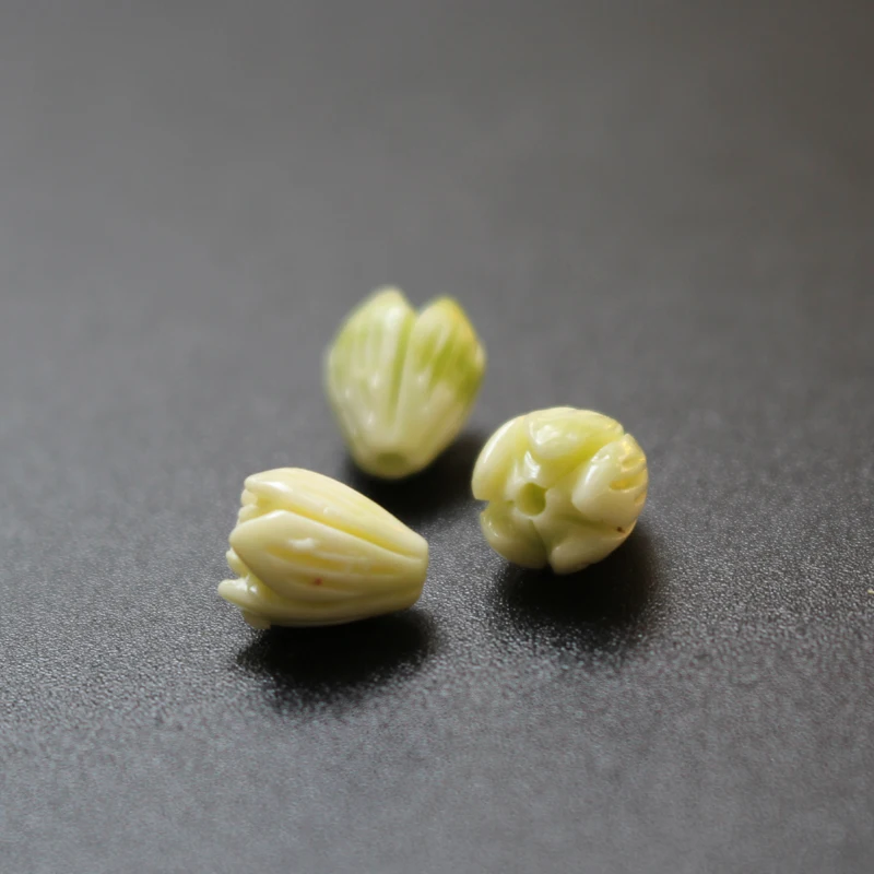 20Pcs 7mm 8mm 10mm Double Colored Carved Jasmine Flower Artificial coral beads Multi-color for Jewelry making DIY Accessories