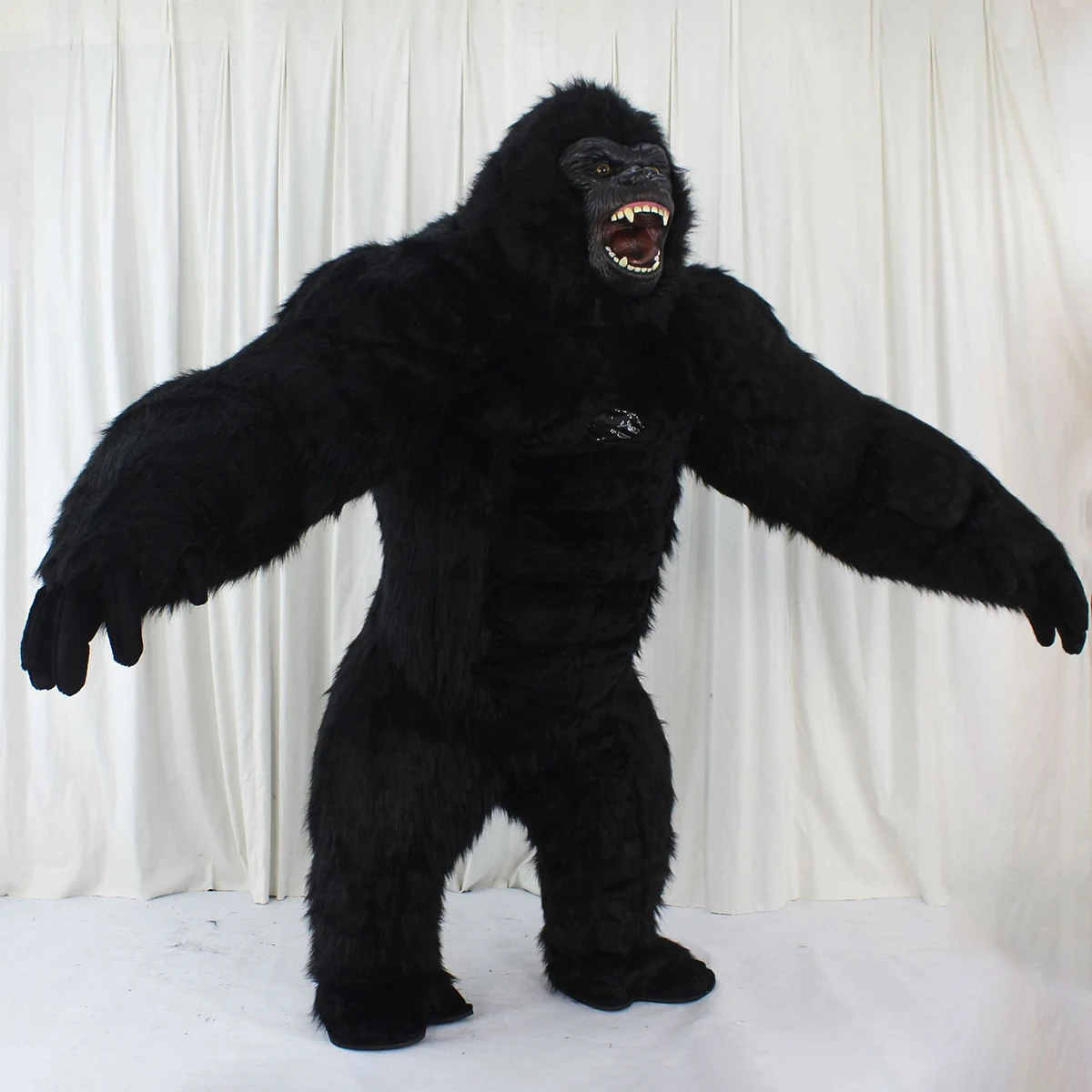 Costume gonflable de gorille géant, Costume gonflable en peluche King Kong, parfait pour les fêtes de carnaval d'halloween, mascotte de gorille en fourrure