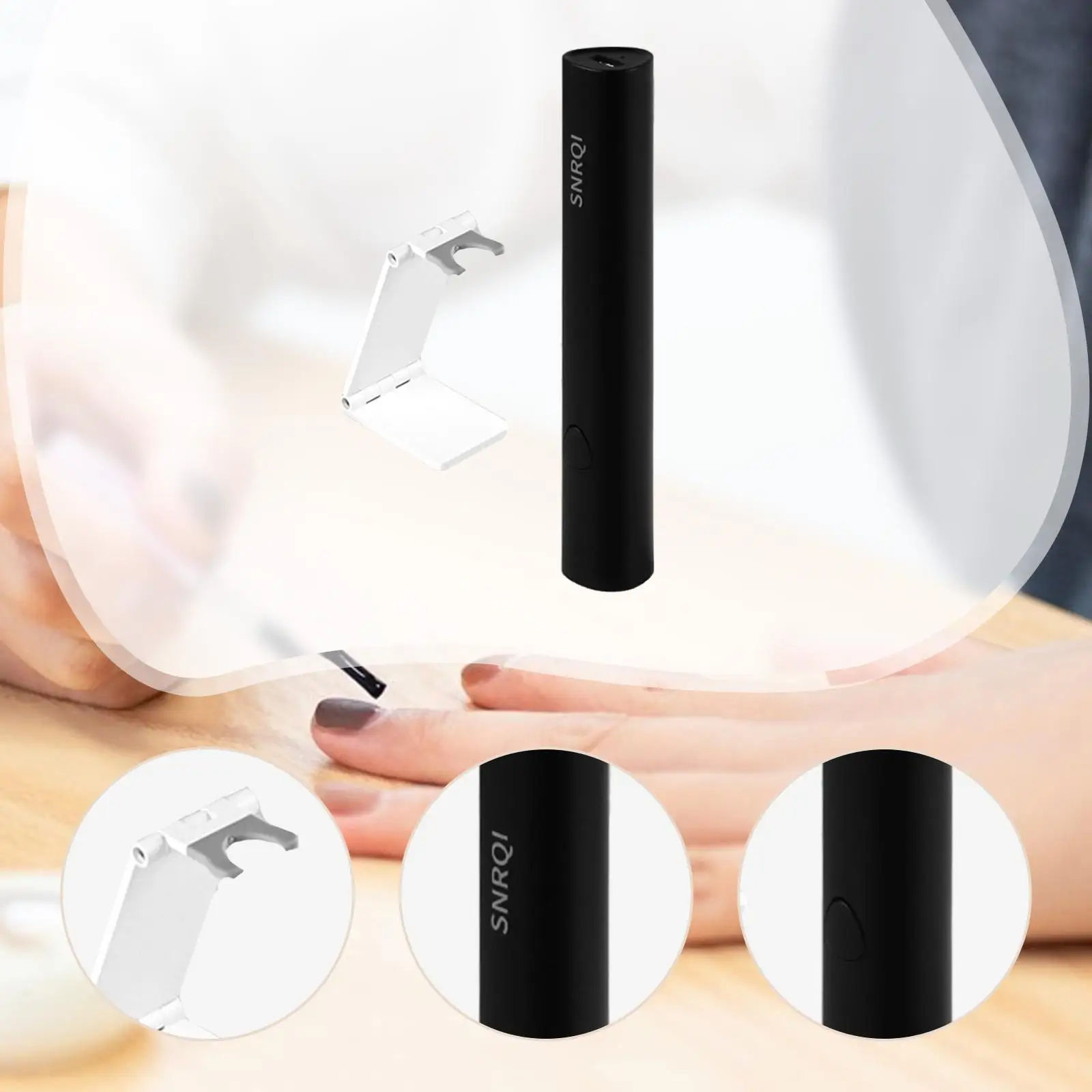 أضواء لأظافر الجل، مجفف أظافر صغير لاسلكي احترافي سريع المعالجة، مصباح أظافر محمول باليد للتقليم المنزلي #5