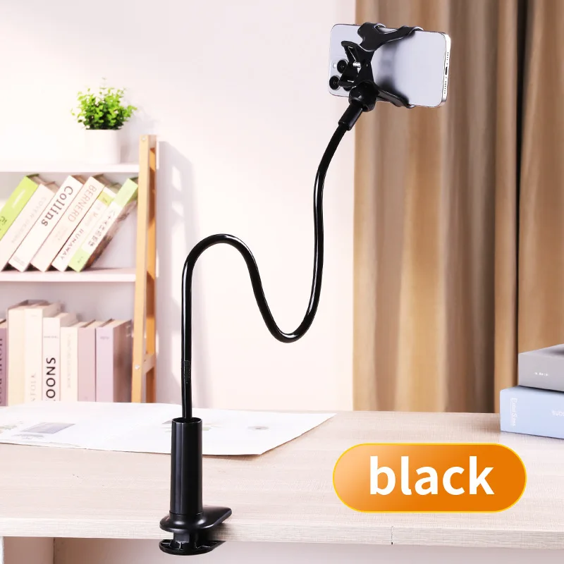 

Universal 360-Degree Rotating Tablet Phone Holder with Adjustable Spiral Base, Flexible Stand for Desktop and Bed Use