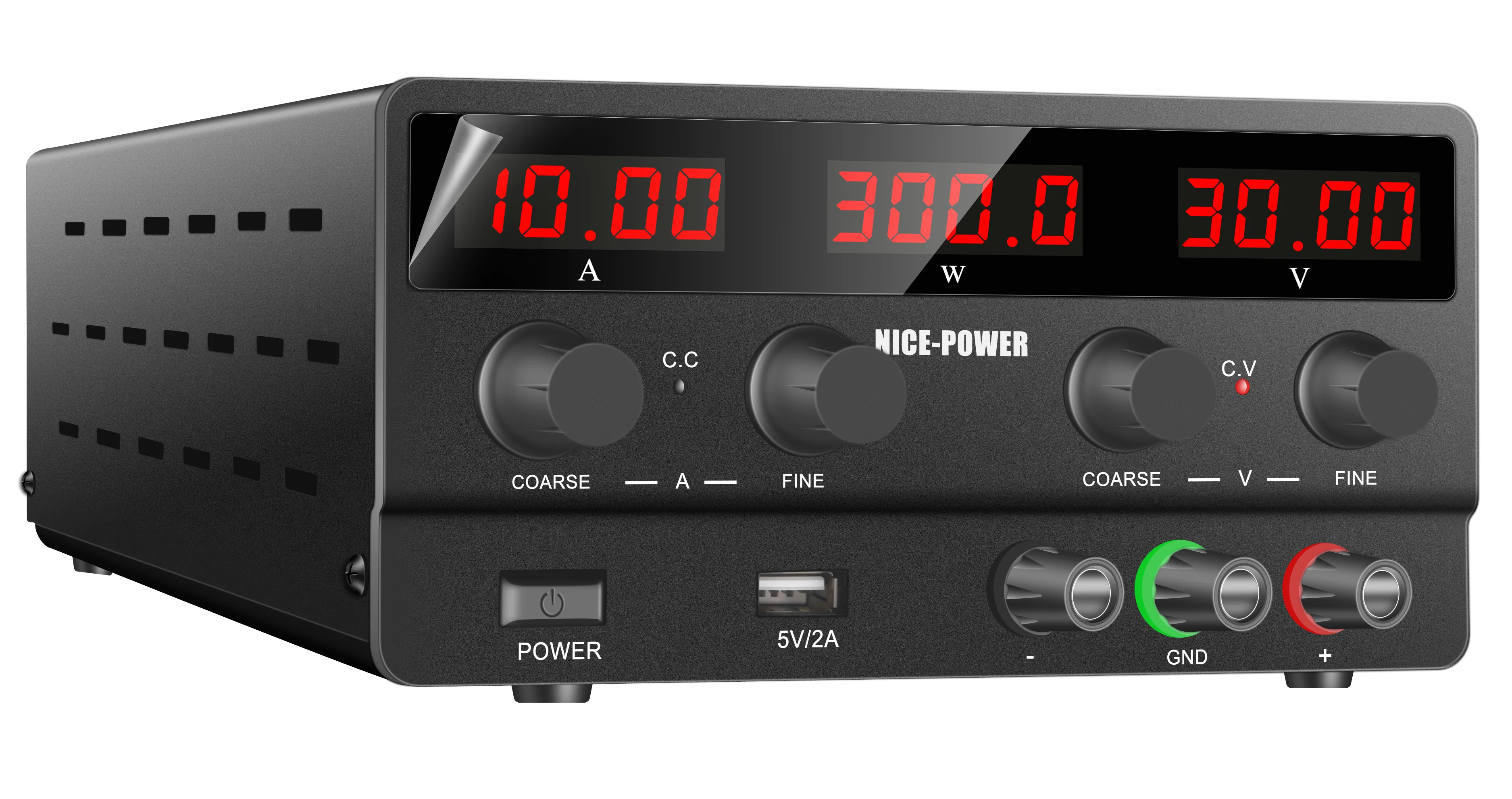 KUAIQU 160V 2A 320W Einstellbares DC-Netzteil 30V 10A Labor-Netzteil 300W Spannungsregler Stabilisator OCP/OVP/Ausgangsschalter Tisch-Netzteil 60V 5A Summer USB 5V2A Für Test, Reparatur, Telefon, PCB 5V/12V/24V – Detail 2