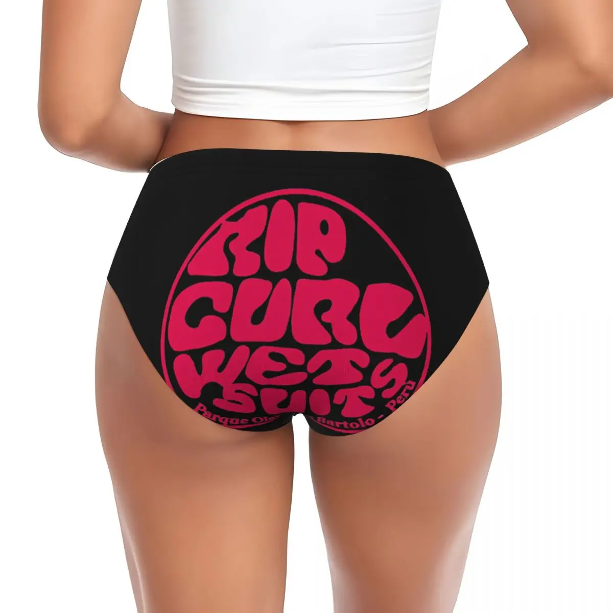 Custom R-Rips Curls Logo Brief Panties Women's Breathable Australian Surfing Underwear