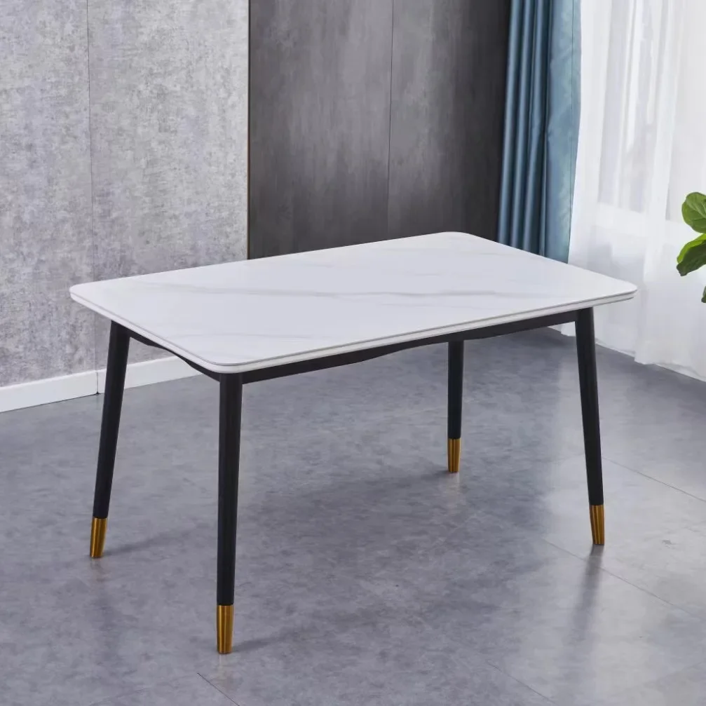 

'6 seater dining room set furniture marble slate dining chair luxury Integrated telescopic design dining table set