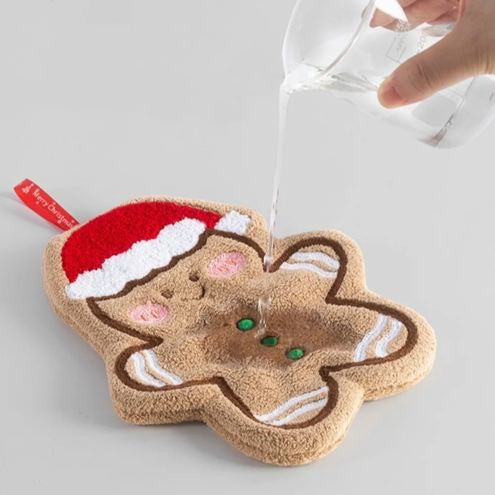 

Рождественское полотенце для рук с рисунком снеговика, впитывающее коралловое флисовое полотенце для рук для ванной комнаты, Рождественский декор, быстросохнущее