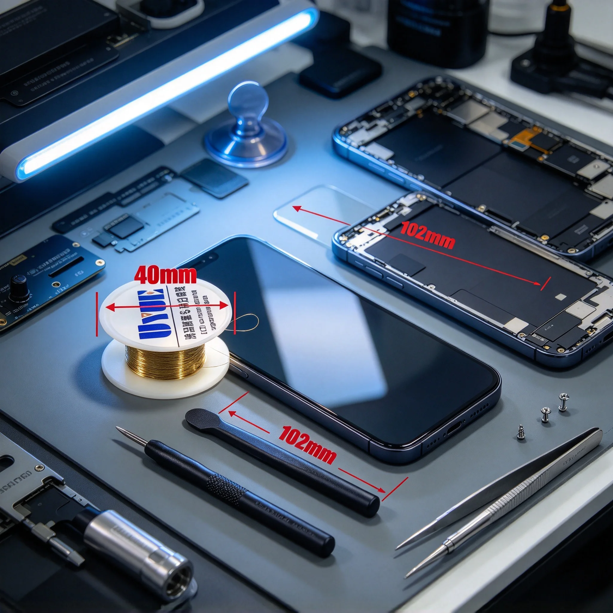 Phone Repair Separation Wire 0.08mm 100M, LCD Screen Dissection Cutting Line for iPhone Screen Separator Maintenance