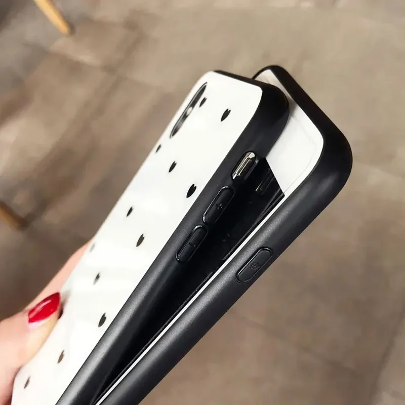 Love Heart Pattern Tempered Glass Shockproof Hard Protection Case For OPPO Realme 12 Pro Plus 12X 11 5G 10Pro C67 Tassel Lanyard