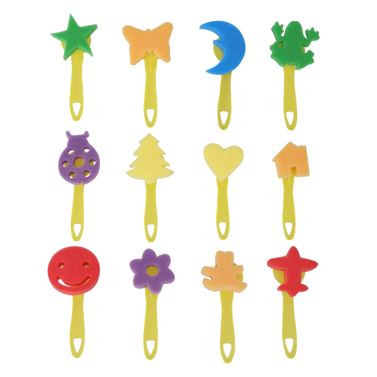 Finger Sponge Daubers Children Toys Yellow Drawing Roller Graffiti Tool for Kids Toddler Paint Toddlers