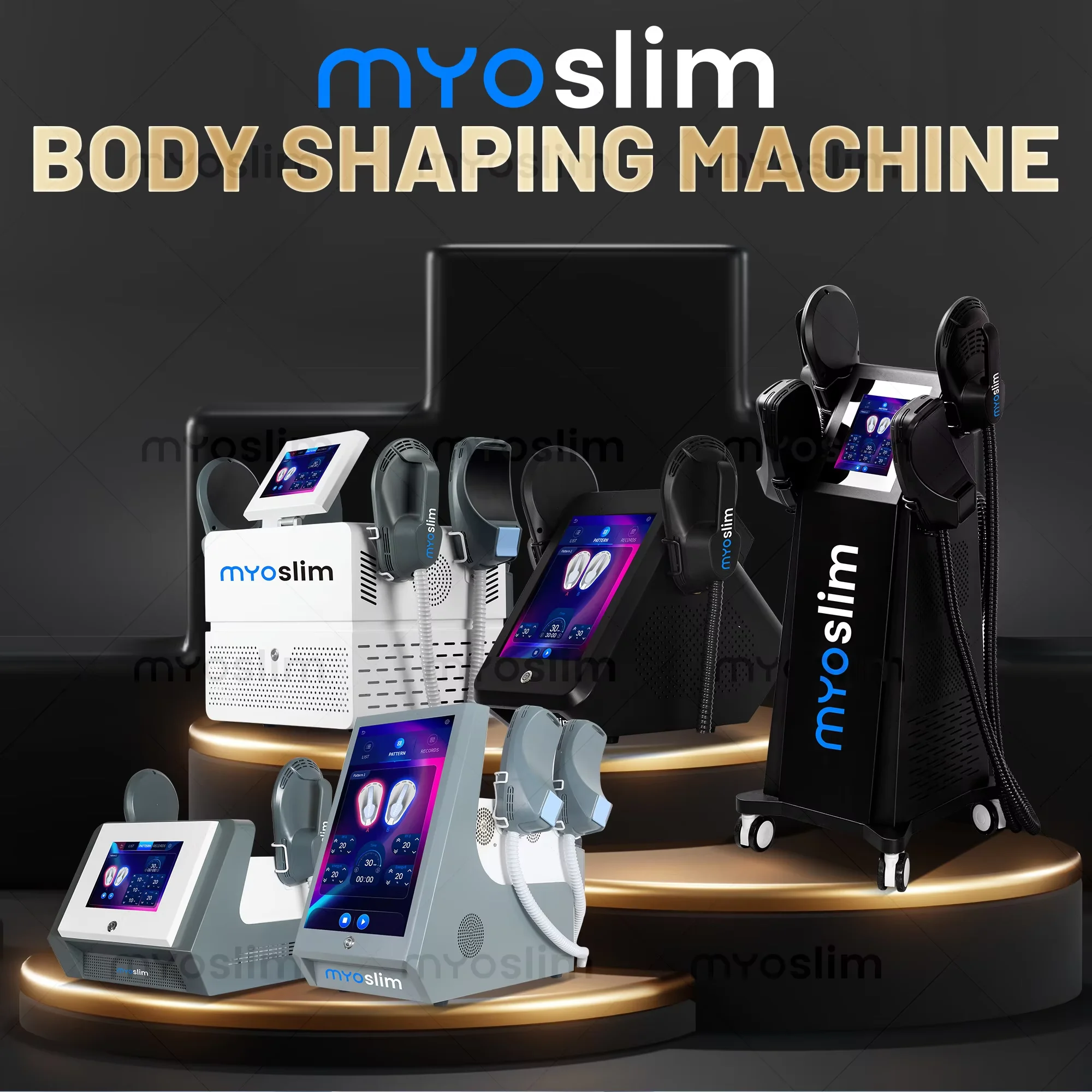 Myoslim EMS Body Sculpt Machine RF Sculpting Weight Loss Burning Fat Slimming Muscle Stimulation Equipment 7500W