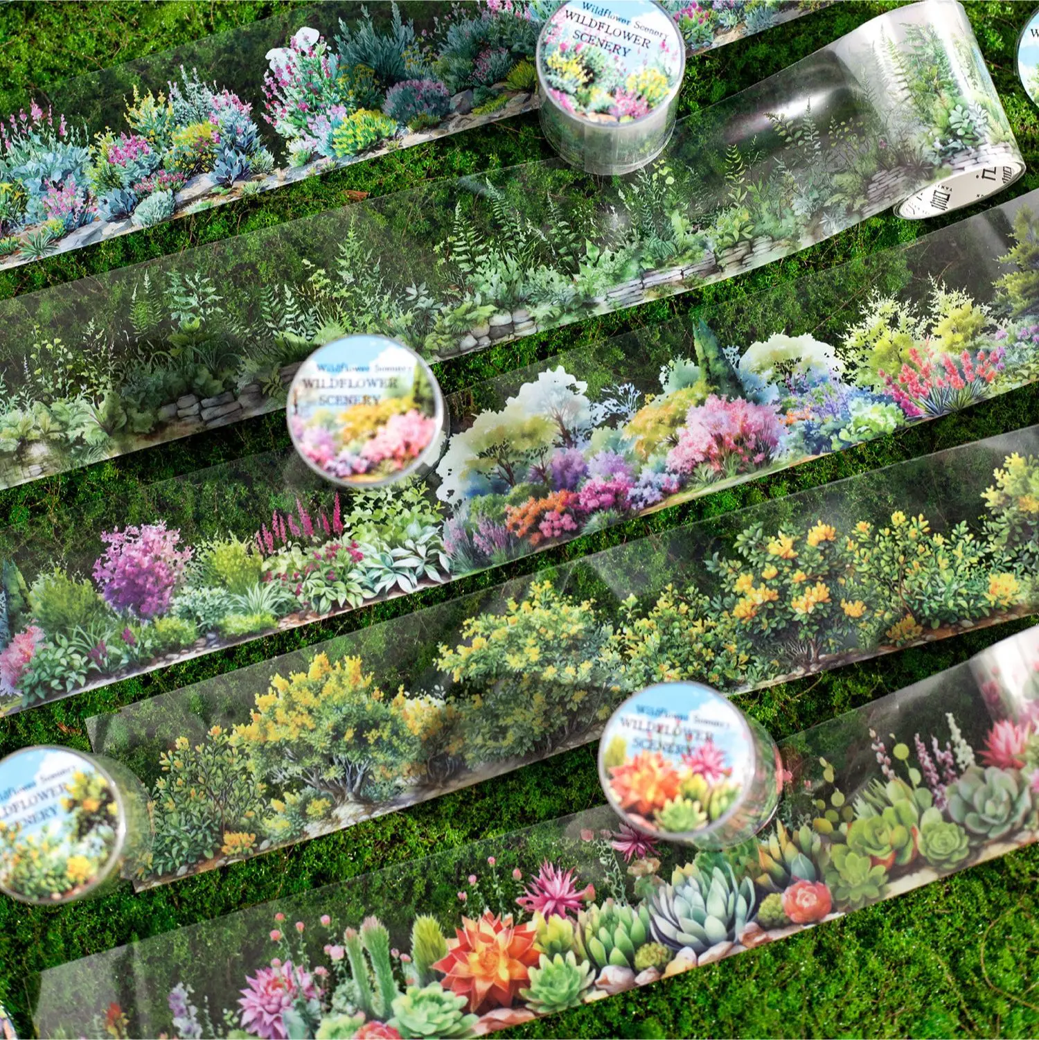 1pcs/1lot Decorative Adhesive Tapes landscape Junk Journal DIY Paper Japanese Masking Scrapbooking Stickers