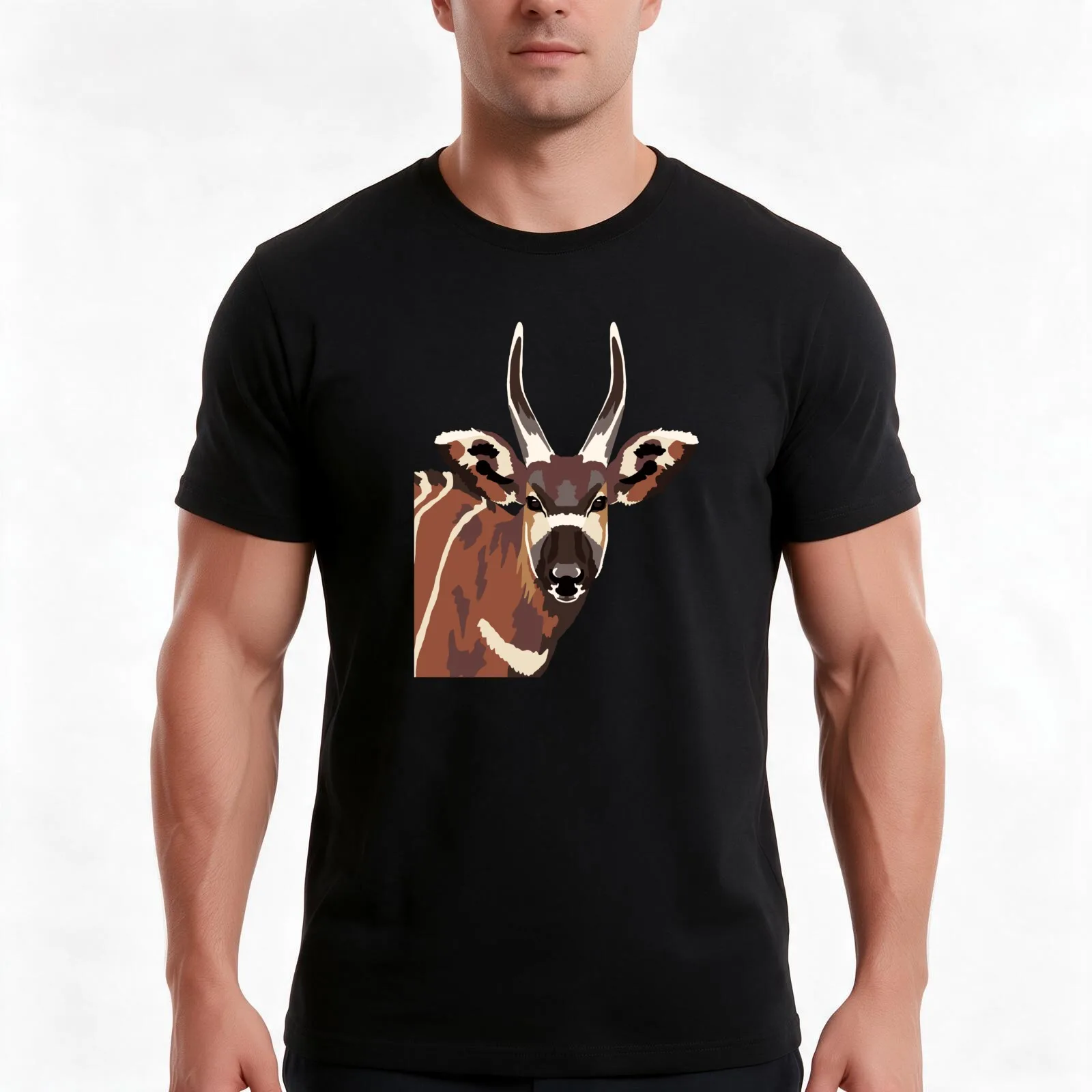 Bongo Portrait T-Shirt Summer Casual Cotton Tee Oversized Streetwear Tops Vintage Graphic Print Loose Fit Short Sleeve