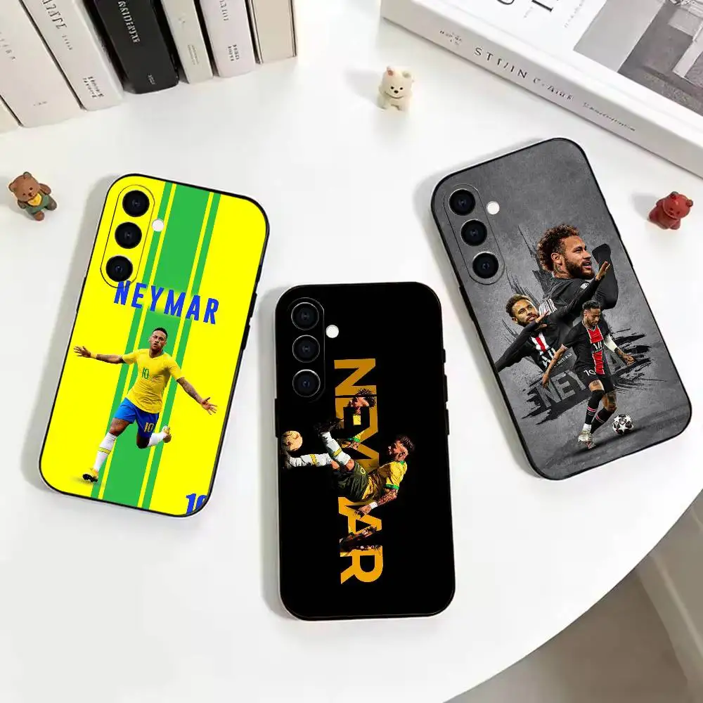 NO-010-N- Neymar Football Phone Case For Samsung Galaxy A73, A72,A70,A53,A52,A51,Soft Silicone Black Cover