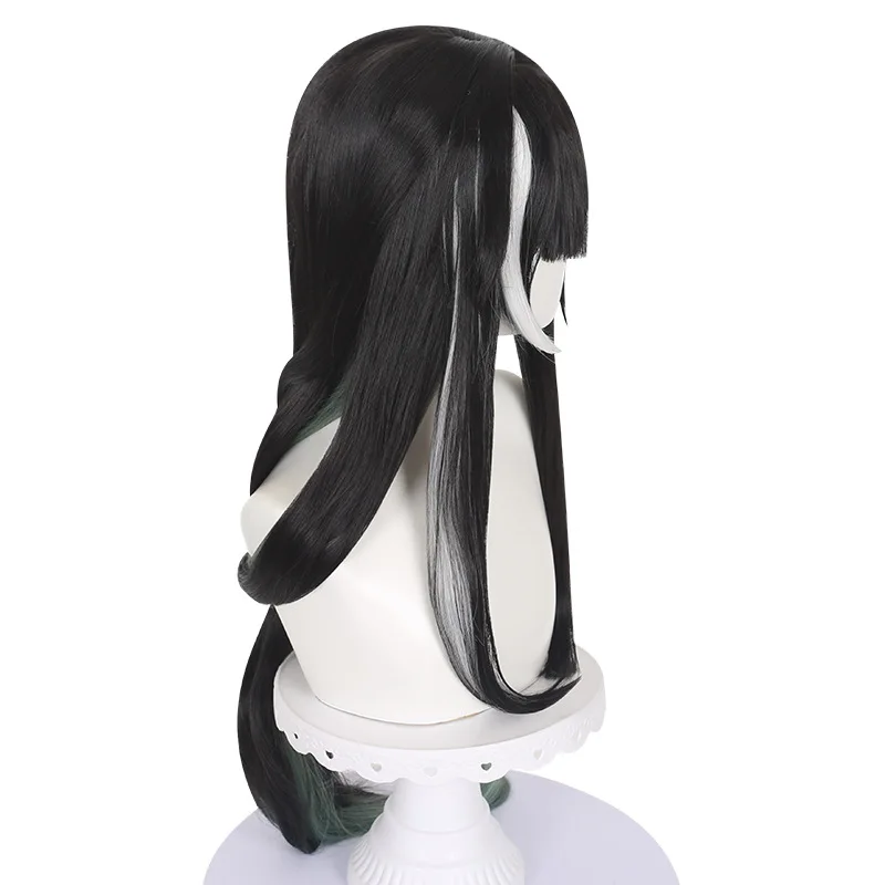 Ming chao ressonador bai zhi cosplay peruca simulação de silicone couro cabeludo topo cor misturada mudança gradual imitação