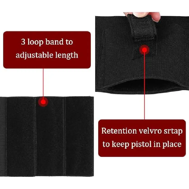 حافظة مسدس مخفية للجنسين للرجال والنساء، تناسب Glock 19/43X/17 1911، ذات الاستخدام المزدوج كحافظة للكاحل والعجل #5