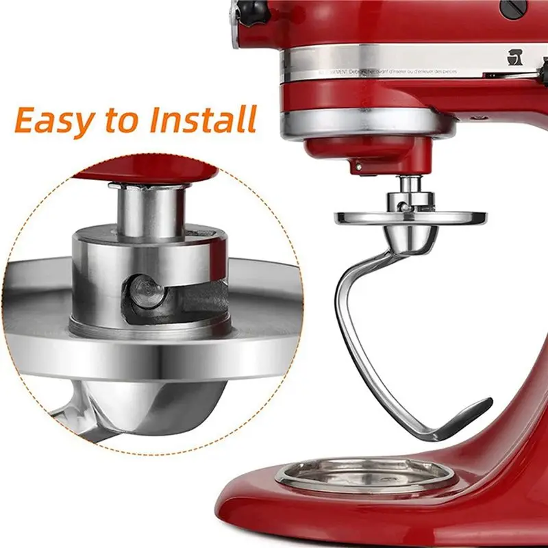 A005-2X Stainless Steel Dough Hook Attachment For Kitchenaid 4.5-5 Quart Tilt Head Stand Mixer, Replacement Parts Bread Hooks