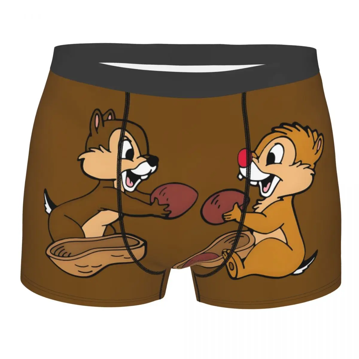 

Custom Male Fashion Funny Cartoon Chip And Dale Underwear Boxer Briefs Stretch Shorts Panties Underpants