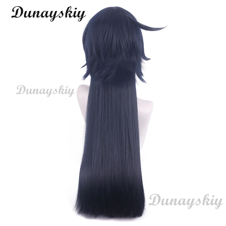 Anime The Case Study of Vanitas Cosplay Wig Vanitas No Karte Dark Blue Hair Earring Ear Clips Heat Resistant Hair Wigs + Wig Cap