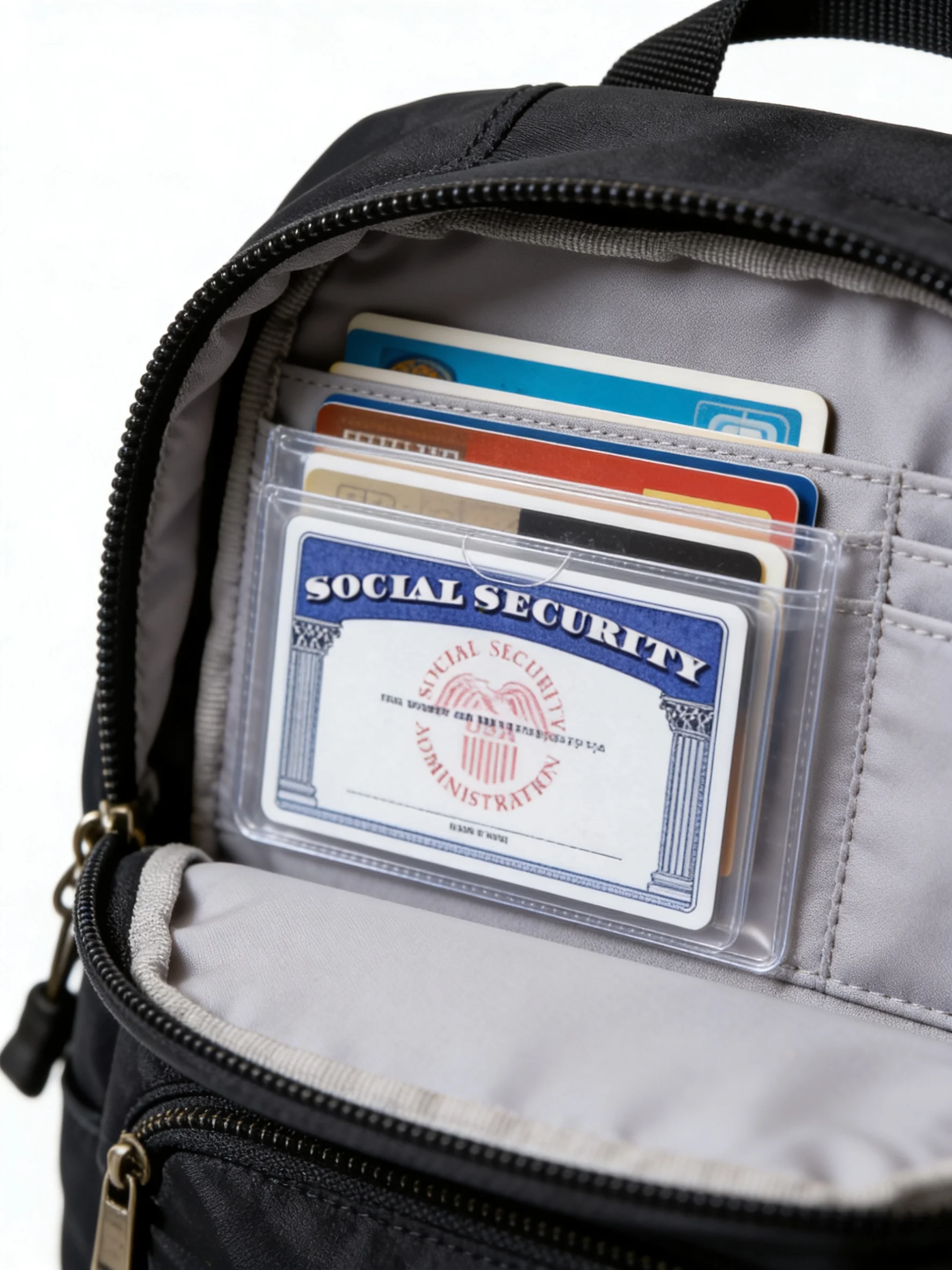 10 قطع من الغطاء الواقي لبطاقة PVC، مناسبة للأمن الاجتماعي والتأمين الطبي وبطاقات الائتمان - حل تخزين آمن