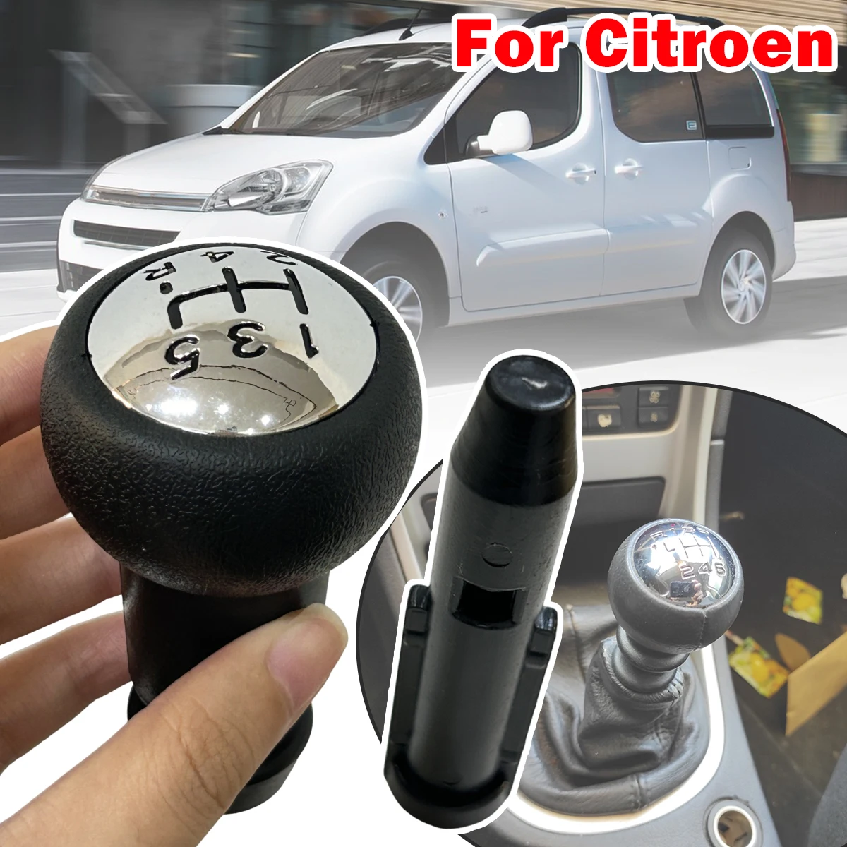 

5 Speed New Quality Car Gear Stick Shift Knob Lever Handle For Citroen C4 II PICASSO C2 ENTERPRISE C3 Hatchback C5 Accessories