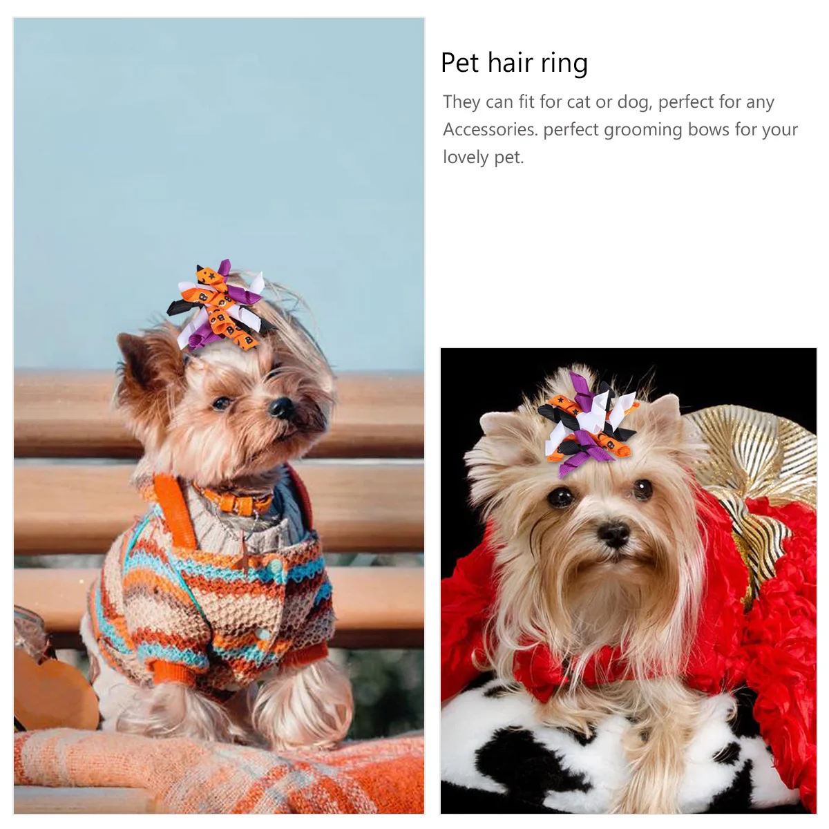 

10 Pcs Pet Dog Accessories Hair Bows s Rope Halloween Grooming Christmas Gifts Dog Supplies Pet Decoration Set
