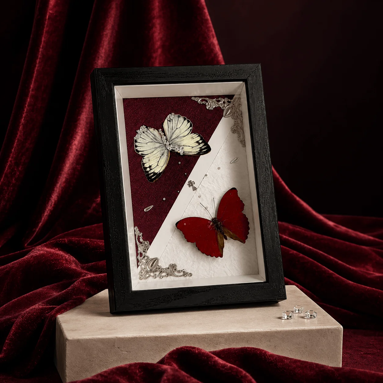 6 Inch Butterfly  Shadow Box Art 