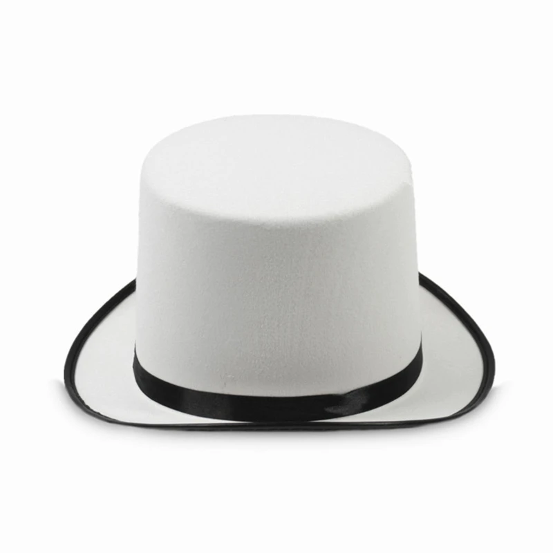 Magician Top Hat White Top Hat Magician Performed Hat Stage Performances Bowler Top Hat Fancy Dress Costume