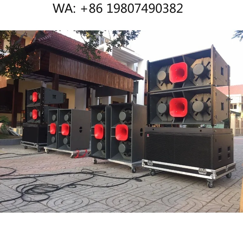 

Dual 15 Inch Two-Way Long Distance Full Range Speaker, Multi-purpose Audio System for All Venues