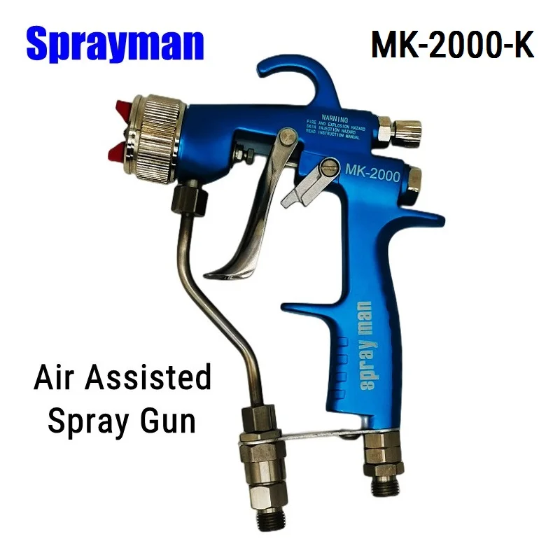 Sprayman MK-2000-K Air Assisted Spray Gun,High Pressure Paint Spray Gun Air Mix Manual Pistol 200 Bar Max Fluid,Nozzle 09094