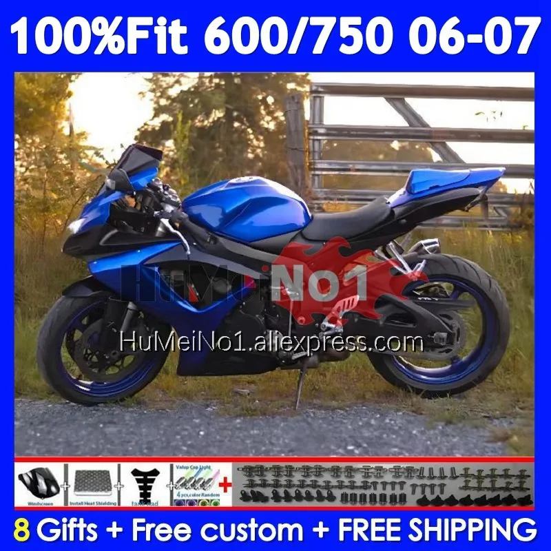 Injection Body For SUZUKI GSXR-750 GSXR 600 750 104No.175 Stock blue GSXR-600 K6 750CC GSXR600 GSXR750 06 07 2006 2007 Fairing