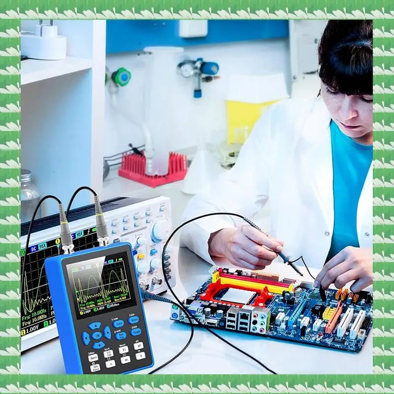 

ONCE DSO2512G Digital Oscilloscope With 2 Channels 120Mhz Bandwidth Signal Generator 500Msa/S Sampling Rate, 2.8 Inch Display Du