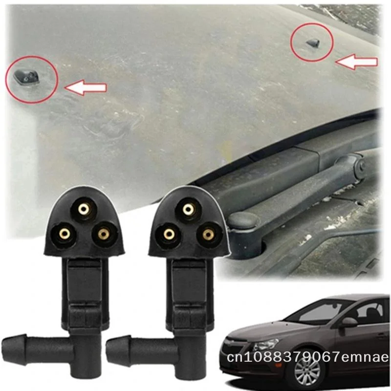 

[ZYAS]1/2/4Pcs Washer Jet Nozzles 3 Holes Car Windshield Wiper Water Spray Nozzle 901-955-PZ01 94556605 2009-2016 For Cruze[ZYS]