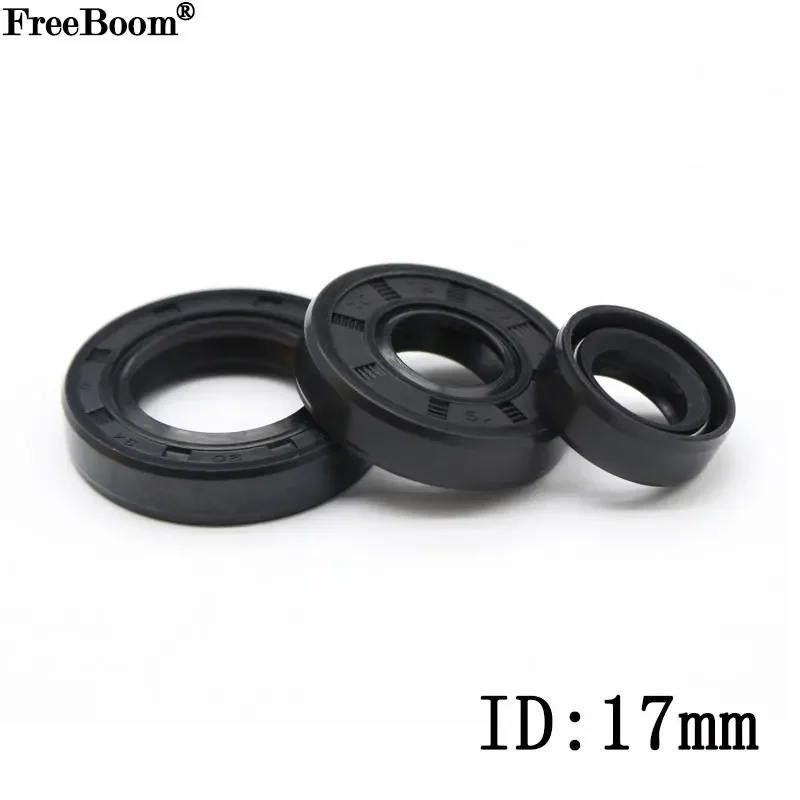 ID 17mm NBR Shaft Nitrile Rubber Oil Seal TC-17*25/27/28/30/32/35/40/45/47*5/7/8/10 Nitrile Double Lip Oil Seal