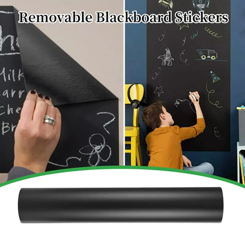 45X100cm Magnetic Chalkboard Wall Stickers Children Chalk Drawing Note Board Office Whiteboard Green Self-Adhesive Removable